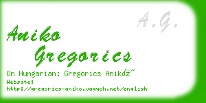 aniko gregorics business card